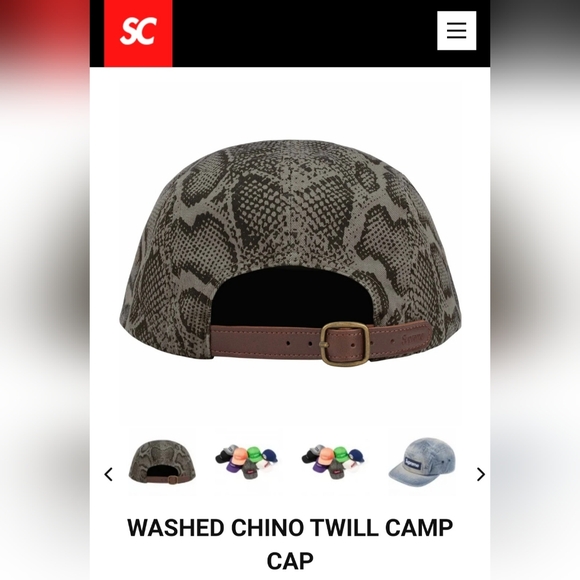 Supreme Washed Chino Twill Camp Cap *SS24* *NWT* - Picture 2 of 6